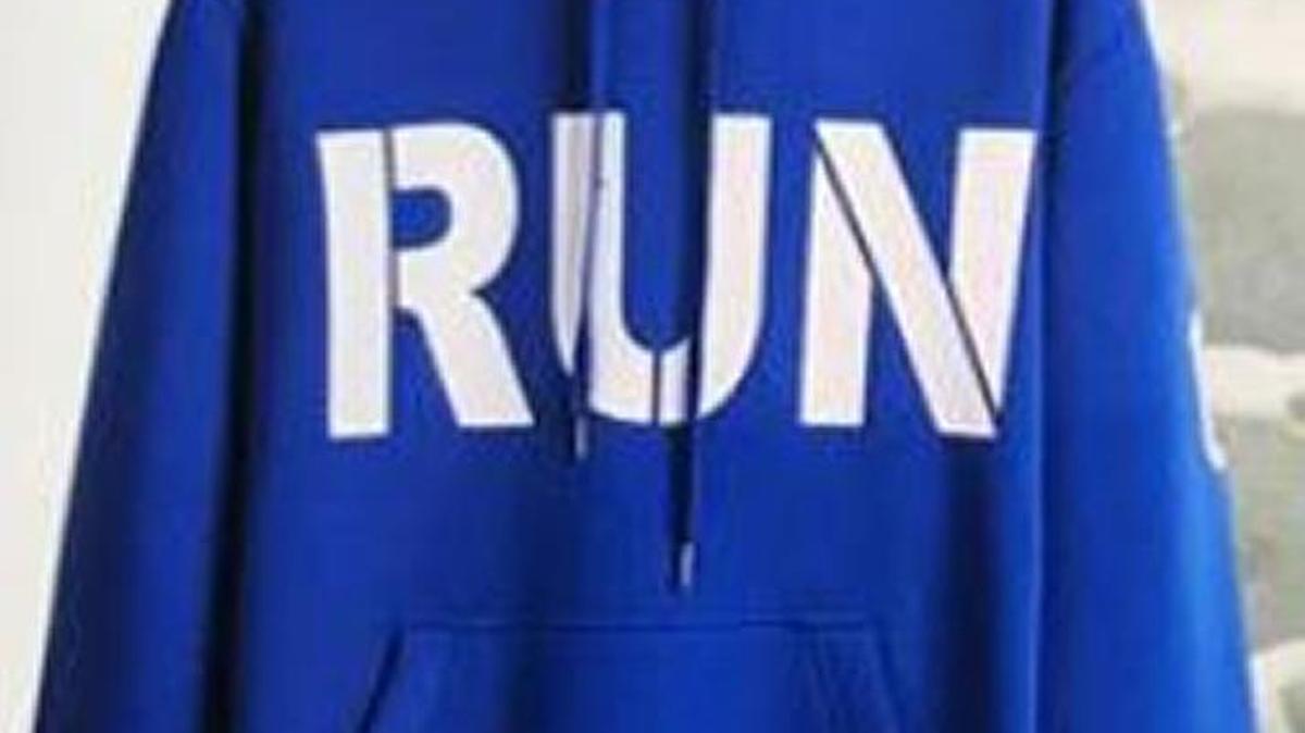 In one of the burglaries, the subject stole a distinctive blue-hooded sweatshirt with the word “RUN” written across the front.
