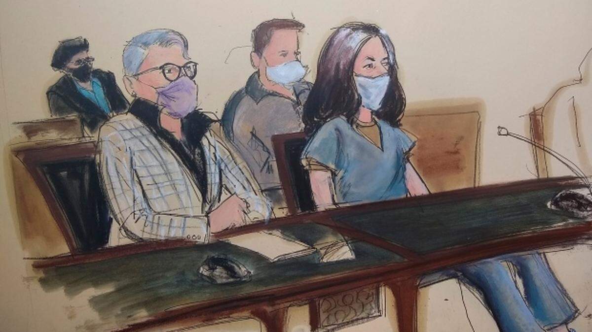 Ghislaine Maxwell appears in court at her arraignment Friday.