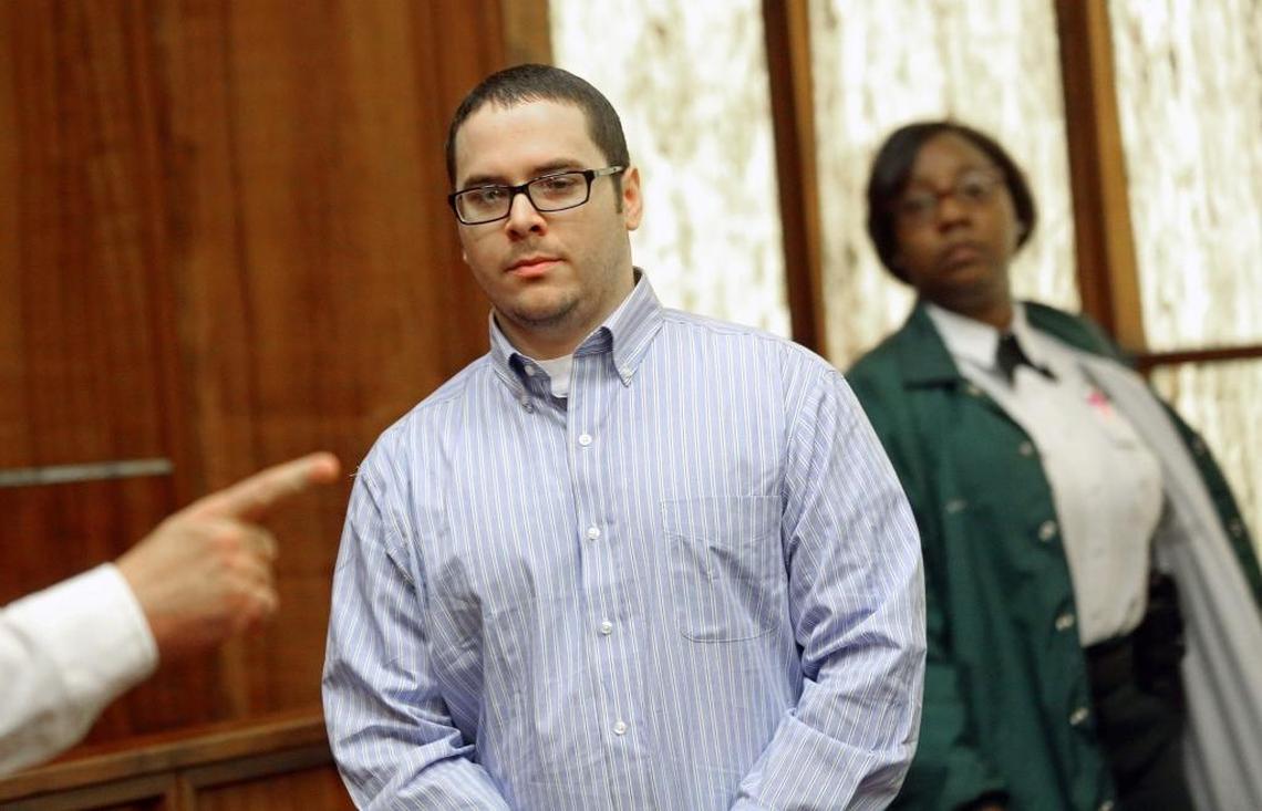 Michael Hernandez, who was convicted of murdering his classmate Jaime Gough at Southwood Middle School in 2004, enters the courtroom at Miami-Dade Criminal Court for resentencing in 2016. A court of appeals on Wednesday, May 16, 2018,  upheld his life sentence.