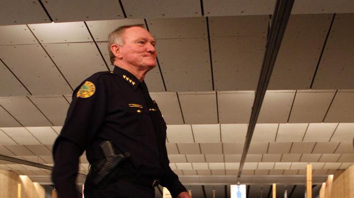 Former Miami police chief John Timoney at the opening of the City of Miami Police College in 2009.
