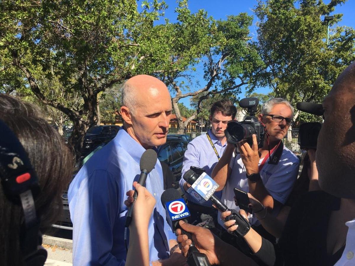 “I’m mad that this happens. I’m going to do everything that I can to make sure this doesn’t happen in our state again,” Florida Gov. Rick Scott said during a news conference Thursday about the shooting the day before at Marjory Stoneman Douglas High School.