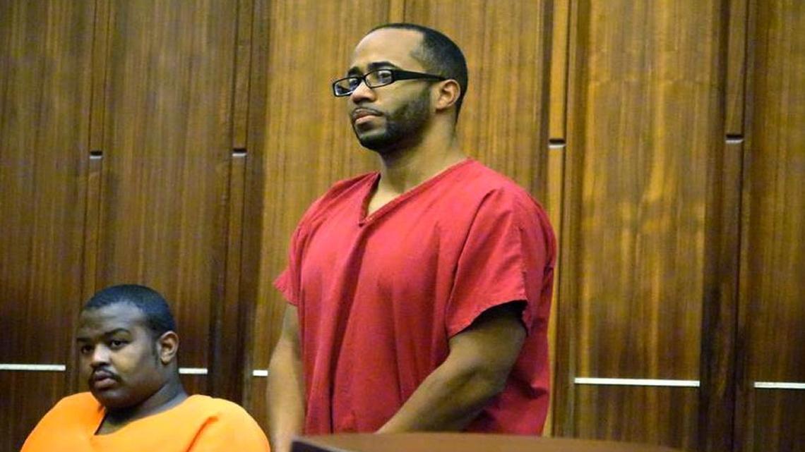 Jose Maldonado-Dick, a former Miami police officer, in court Friday as he was sentenced to 42 months in prison for accepting cash to protect a drug dealer.