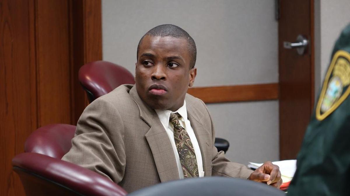
Kendrick Silver, 27, accused of murdering a Coral Gables jogger in May 2007, in court on the final day of testimony in his trial.
