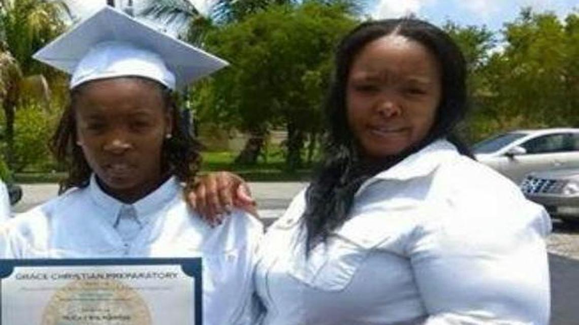 Nuckeria Harris, 19, left, and her mother, Takeeya Fulton, 39 after Harris' high school graduation earlier this year. Family members say both women were shot early Sunday in their home in Southwest Miami-Dade.