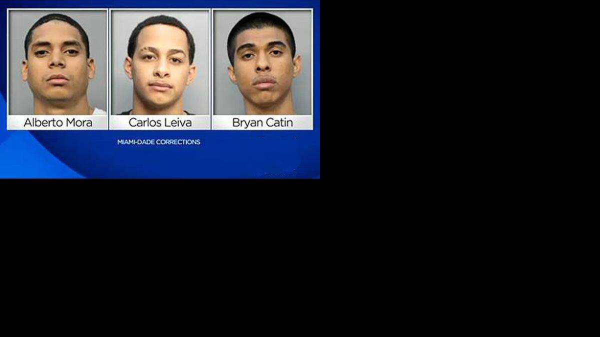 
Alberto Valdes Mora, 21, Carlos Leiva, 19, and Bryan Alexander Catin, 19.
