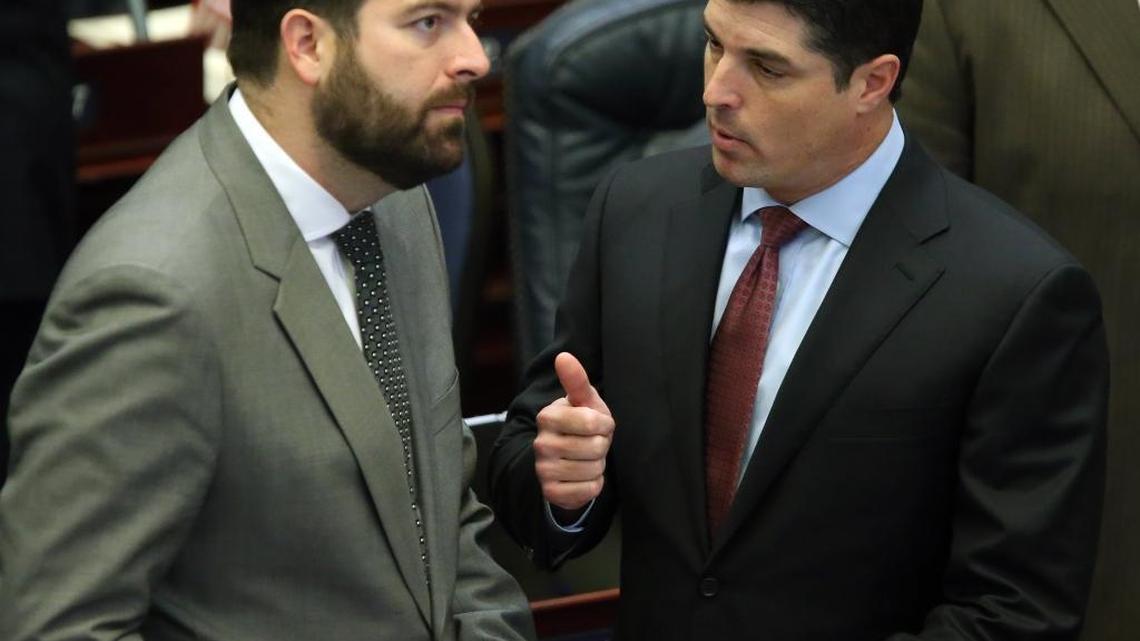 State Rep. Jose Diaz, R-Miami, left, during a 2015 legislative session in Tallahassee.
