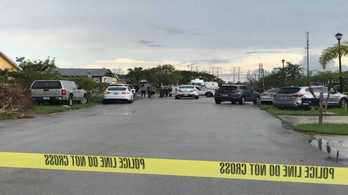 Photo from scene at 25000 block of Southwest 132nd Avenue on Friday, September 22, 2017, were a mother shot and killed her two children on Friday afternoon.