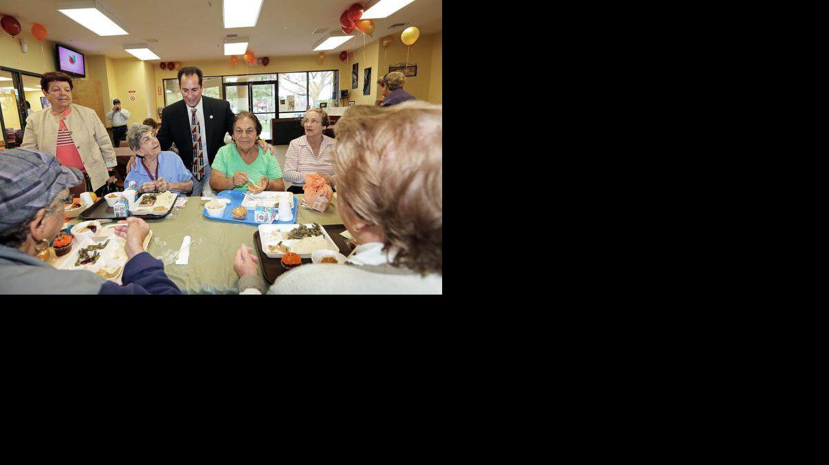 
The "Viejitos of Sweetwater" have lunch at the Sweetwater Senior Center during a recent visit by on by Mayor Jose M. Diaz.
