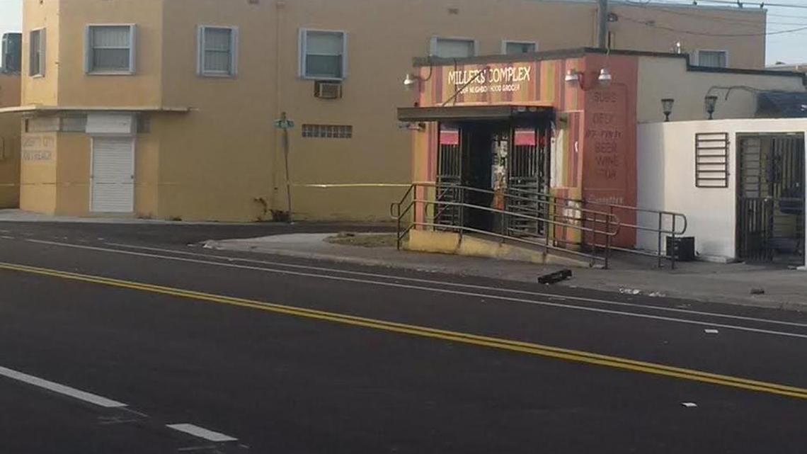 The shooting happened outside Miller’s Complex market on the corner of Northwest 68th Street and 15th Avenue.