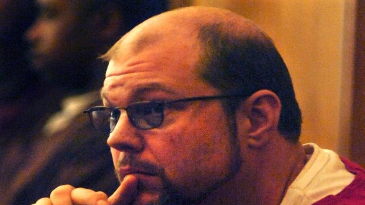 Barret Robbins in 2011, in a Miami-Dade court after violating probation from the Miami Beach incident over a decade ago in which he attacked police.