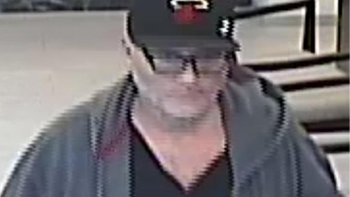 The FBI released this photo of the man the agency is seeking in connection with Friday’s bank robbery.