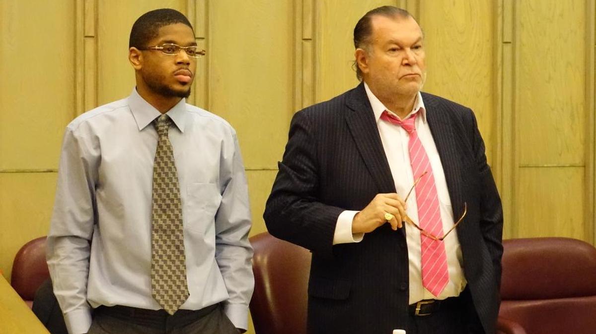 
Baron Colon, a former reality show contestant on MTV, and his lawyer, Alex Michaels, on Tuesday in court for trial. Colon is accused of murdering Kendall artist Marcelo Vera.
