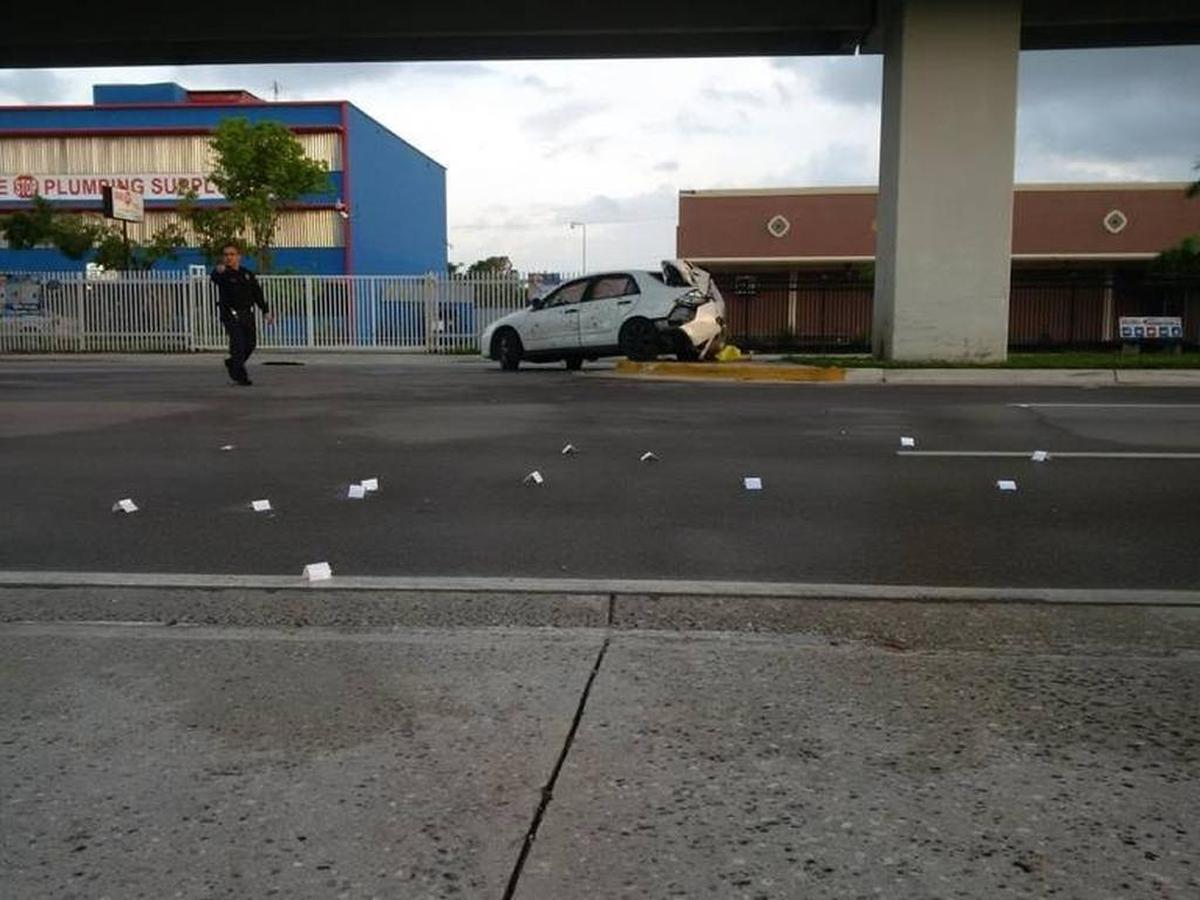 A shootout involving Hialeah police and someone in another car left one person dead early Sunday in Northwest Miami-Dade.