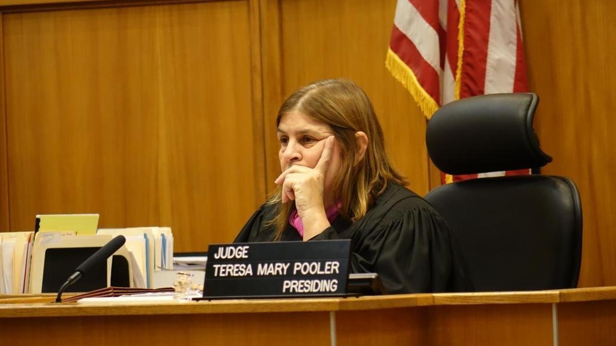 Miami-Dade Circuit Teresa Mary Pooler listens to arguments about the virtual currency Bitcoin during a hearing in May.