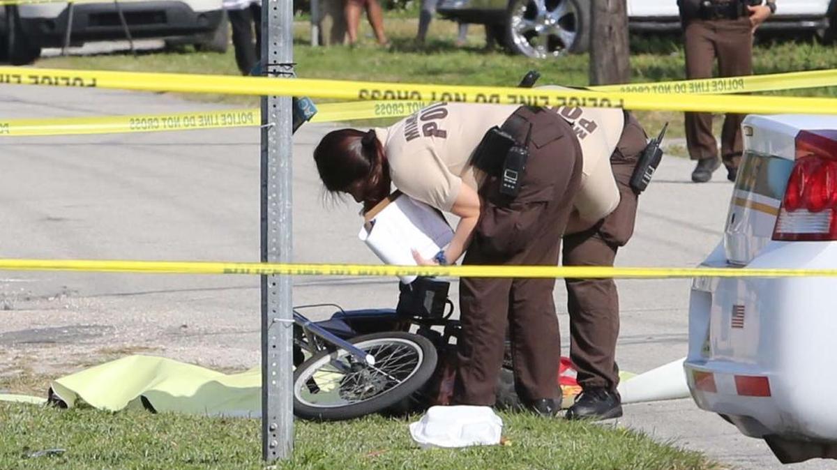Police investigate a fatal shooting Wednesday at Northwest 24th Avenue and 61st Street in Miami-Dade.