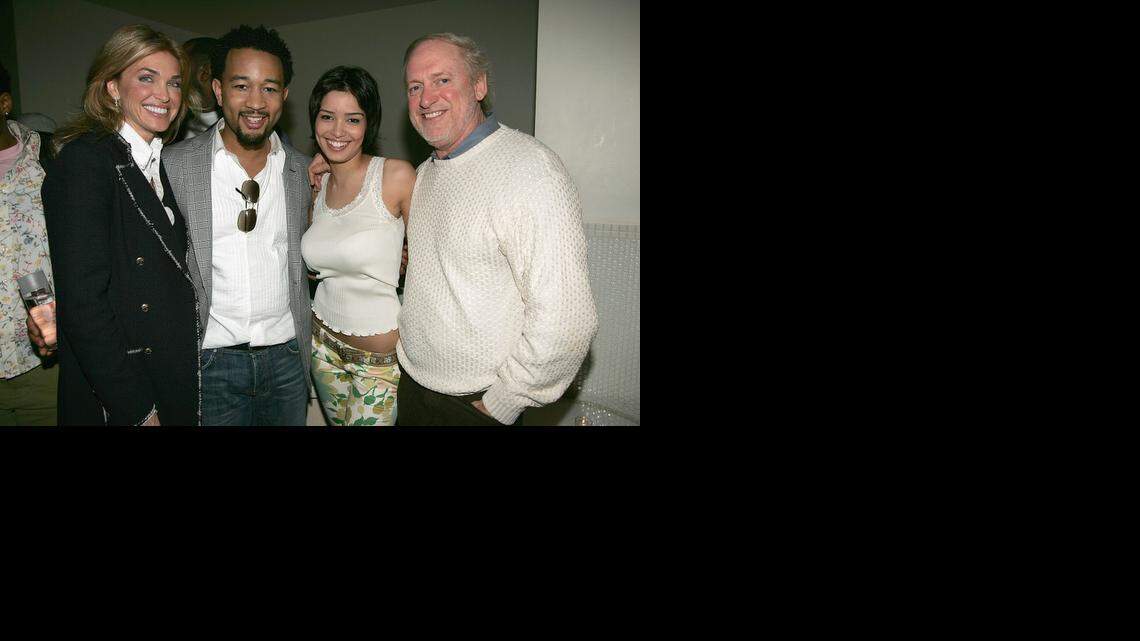 
Stacey Carter, John Legend, Zascha, and Jack Utsick attend the wrap party for musician Alicia Keys' "Diary Tour" at Blvd April 21, 2005 in New York City. 


