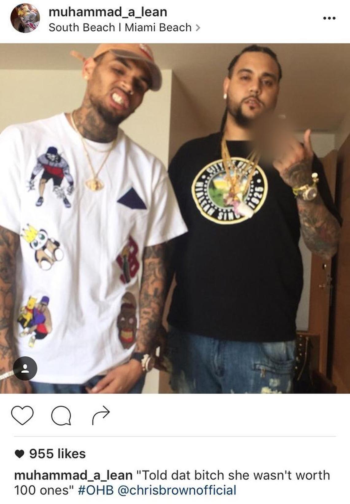 Miami’s Harrison Garcia, also known as Cuban Harry, was convicted of selling an illegal codeine-spiked drink known as “lean.” He is pictured here with singer Chris Brown.