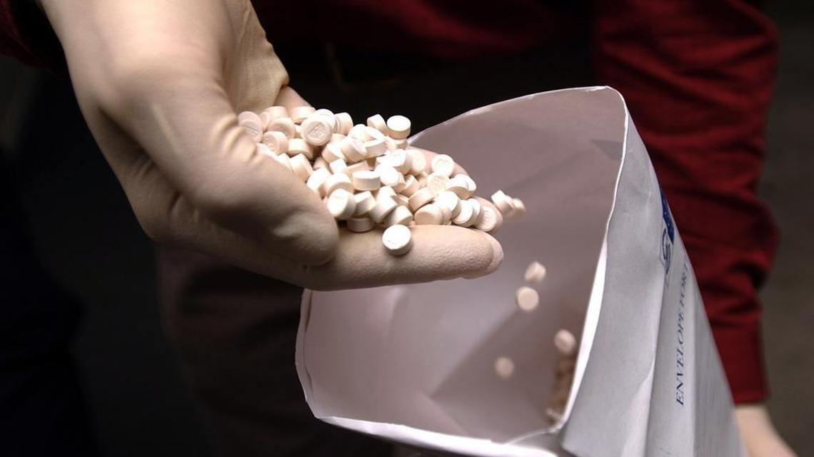 
Authorities show Ecstasy pills that were found in a hidden compartment in 2006. 
