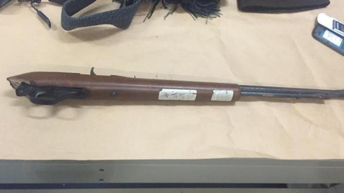 
Polcie recovered this rifle after robberies in Miami Beach.
