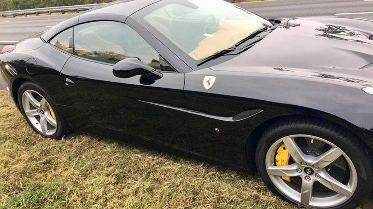 An image of the stolen Ferrari posted to social media.