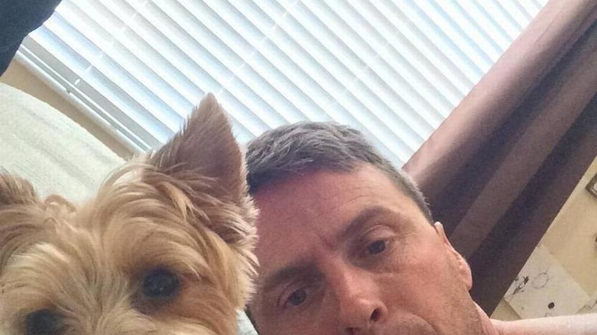 Frankie Bybee in a picture with the victim’s dog.