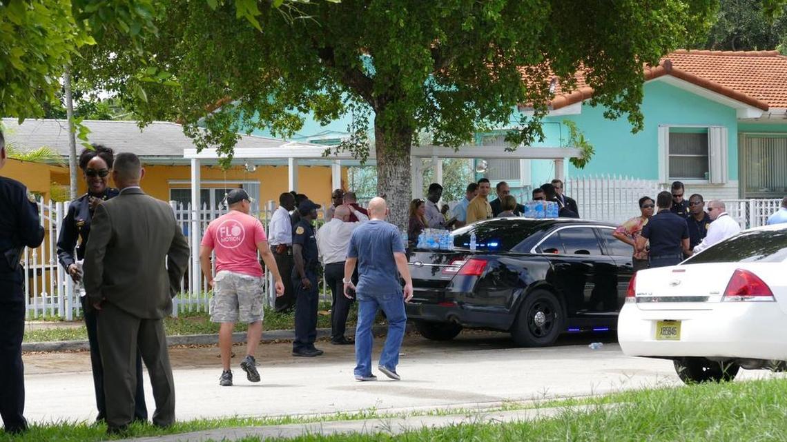
A domestic violence call turned slightly chaotic when a Miami police officer shot at a dog and a man who briefly refused to come out of his home in the 900 block of Northwest 50th Street.
