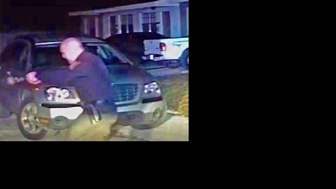 In this screengrab taken from video provided by the family of Lavall Hall, Officer Eddo Trimino is shown firing five times at Hall.