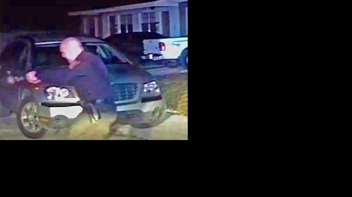 In this screengrab taken from video provided by the family of Lavall Hall, Officer Eddo Trimino is shown firing five times at Hall.