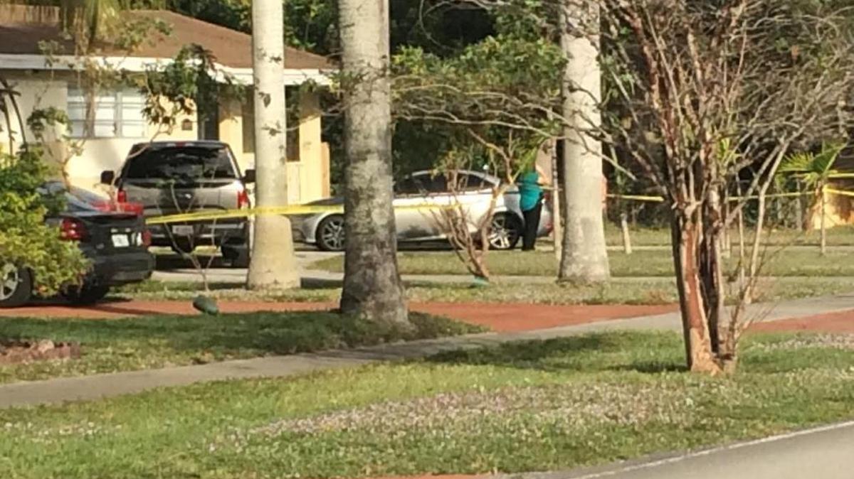 Police investigate a shooting at a home at 14240 NW Second Ave. at which an intrude was shot by the homeowner.