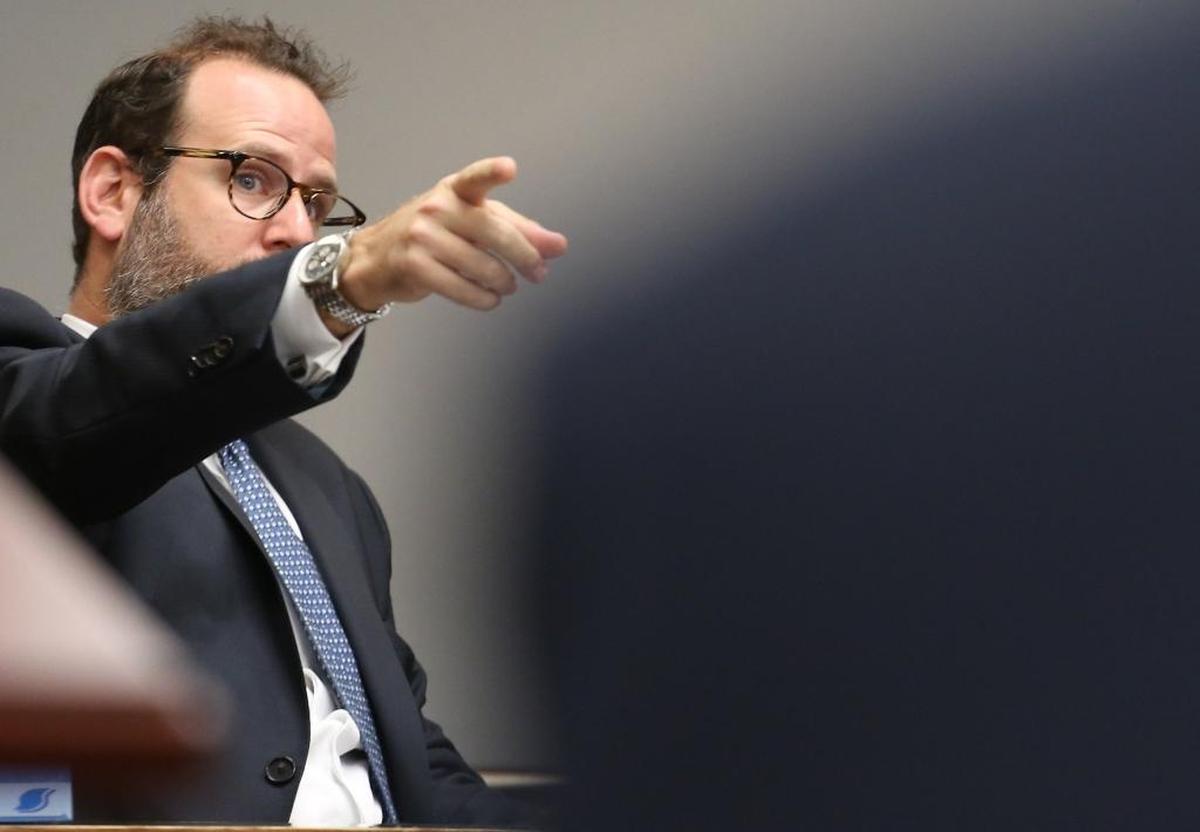 Adam Barnett's former defense lawyer, David Seltzer, identifies his former client during Barnett’s trial for conspiracy to committ murder.