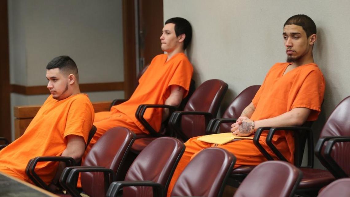 Christian Colon, Joseph Cabrera and Kaheem Arbelo in court on Tuesday, Feb. 21, 2017, for a hearing in the Homestead machete murder case.