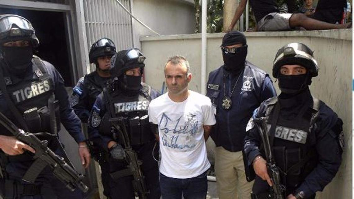 Franco Lombardi in custody in Honduras in April 2016.