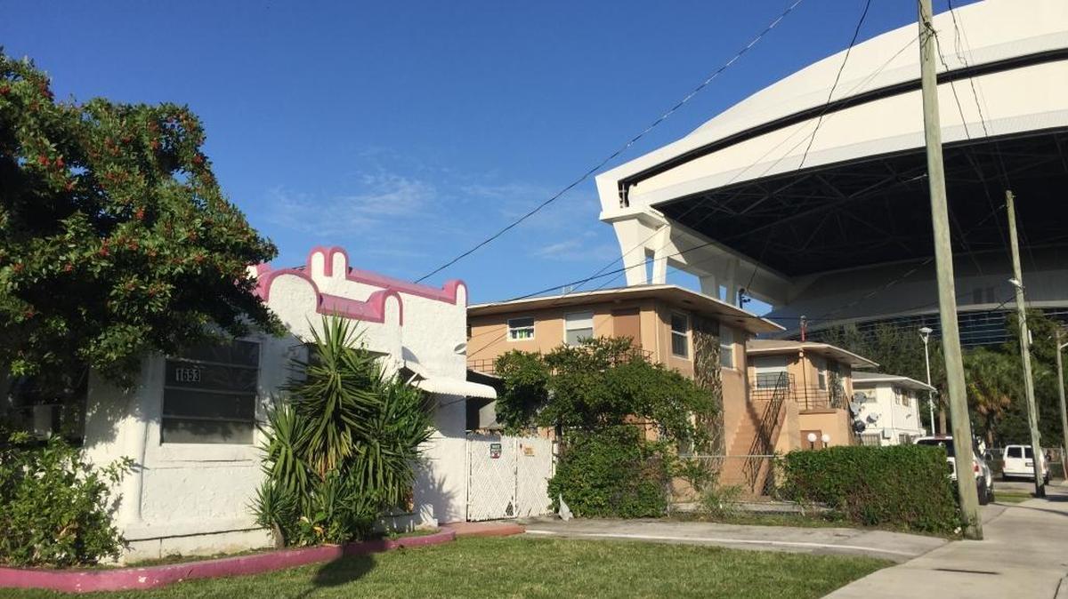One of the properties David Beckham would need to buy to build his stadium near Marlins Park includes Manuel Freyre’s pink-and-white house.