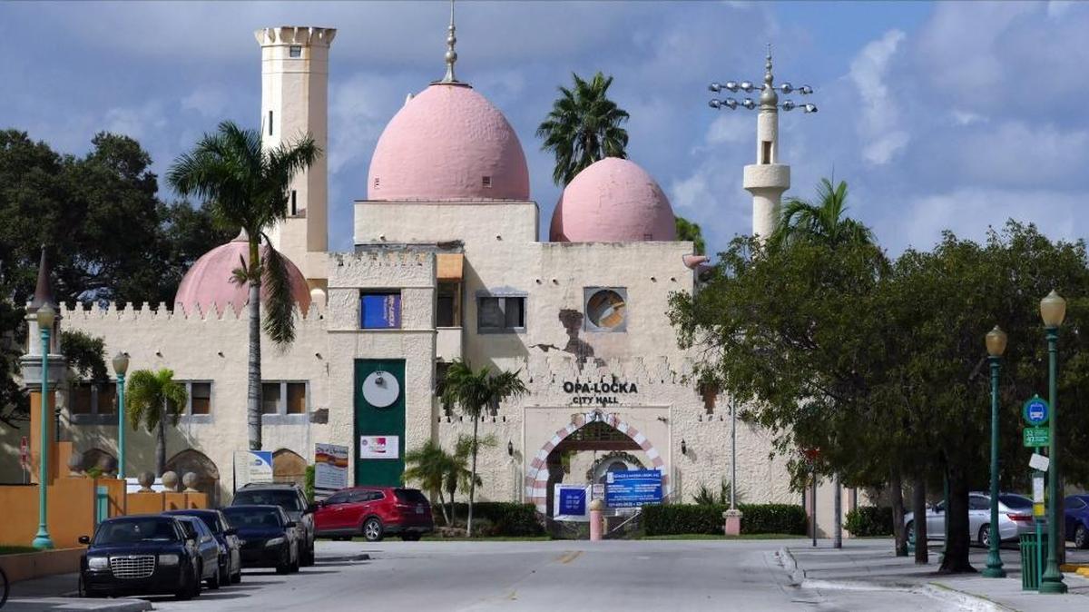 Opa-locka's iconic, old Moorish style City Hall photographed in November.