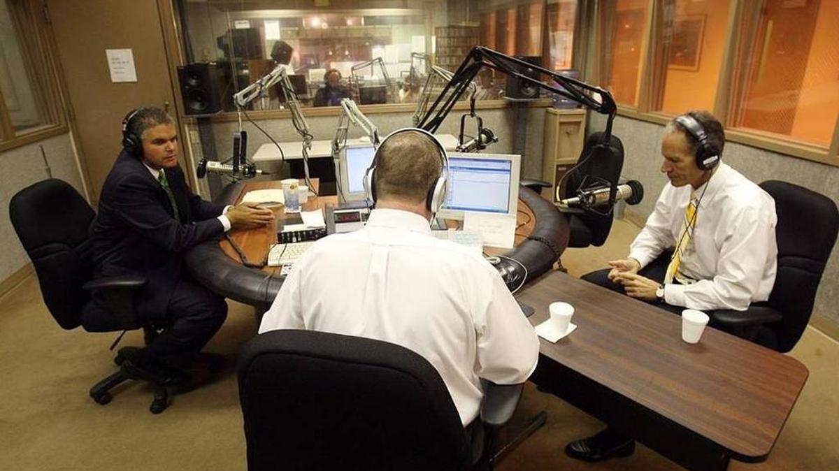 A view of WLRN’s radio studio in the station’s headquarters next to the Miami-Dade School Board administration building is shown in this Jan. 16, 2007, file photo.