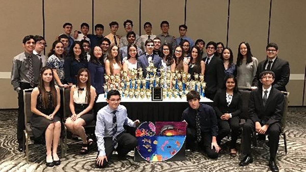 The math students of Doral Academy Charter earned 50 awards at the Mu Alpha Theta State Math Convention in Orlando. The team placed third overall, the highest by any Miami-Dade County school.