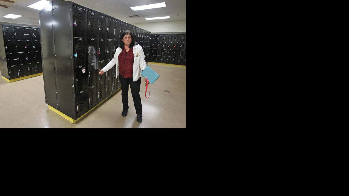 
Sunset Senior High School Principal Lucia Cox gives a tour of her school on Tuesday, Jan. 20, 2015.

