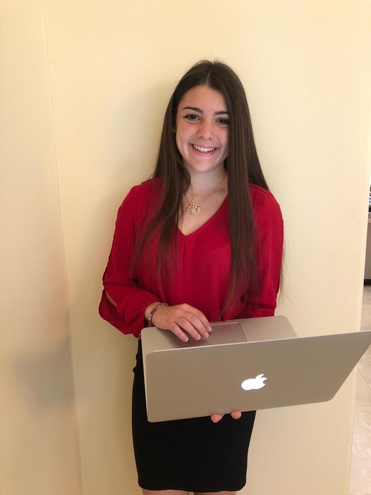 Marjory Stoneman Douglas High student Sari Kaufman prepares for a national debate conference.