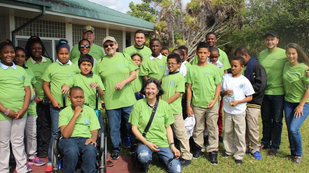 Biscayne Bay Kiwanis Club took students from Morningside K-8 Academy and Frederick Douglas Elementary on a field trip through the Anhinga Trail in the Everglades.