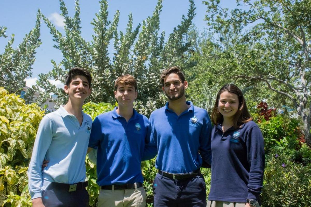 Keith Bonwitt, Roy Glazer, Max Peicher and Nathalie Fuhrman of Scheck Hillel Community School were recognized as honorees in the 2018 National Merit Scholarship competition.