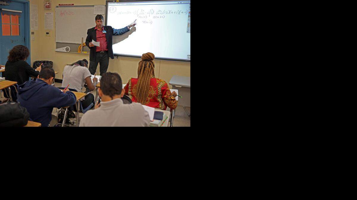 
Steve New, a math teacher at William Turner Technical High School, complained about class sizes at a recent Miami-Dade school board meeting. He feel the district later tried to intimidate him for speaking publicly on the issue - a complaint echoed by some other teachers. 
