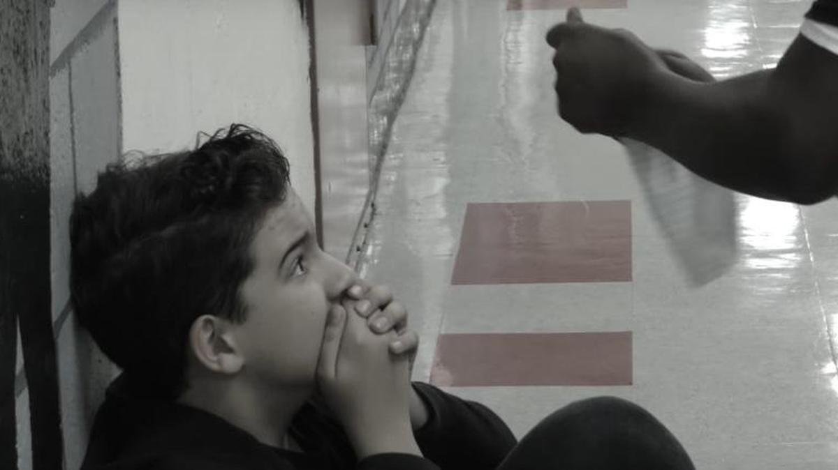 A scene from eighth-grader Paolo Cesti’s award-winning short film, ‘Isolation.’
