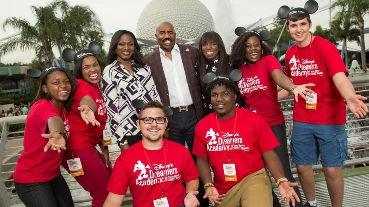 Florida students meet Steve Harvey and enjoy a weekend in early March at Walt Disney World Resort during 2016 Disney Dreamers Academy.