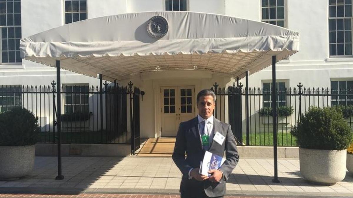 Miami-Dade Schools Superintendent Alberto Carvalho outside the White House on Tuesday.