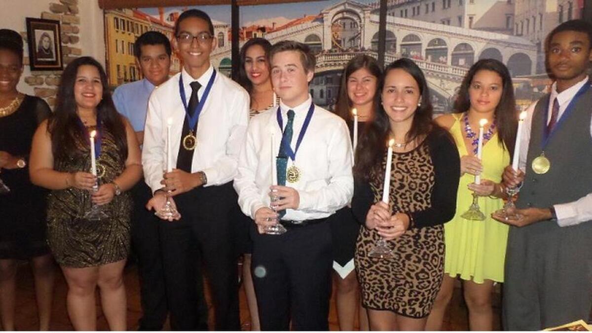 
FUTURE BUSINESS LEADERS: Osato Onaghinor, Albis Caliman, Maynor Loaisiga, Otis Burgos, Gabriela Chaljub, Anthony Consuegra, Margarita Del Valle, Jeannie Regidor, Diana Valdes, and Tyrone Lomas are the new executive board members of the Future Business Leaders of America at G. Holmes Braddock High.
