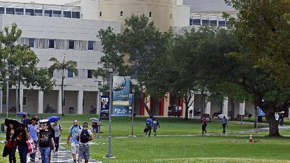 A fraternity at Florida International University has been temporarily suspended after the death of a female student at a off-campus party in Fort Lauderdale. Police say the death does not appear to be suspicious.
