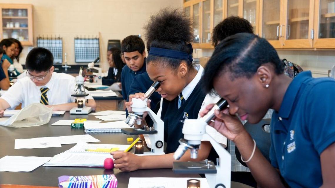 Cristo Rey students commonly come into the high school behind in their studies, but the school is designed to help low-income students get caught up and gain professional experience.