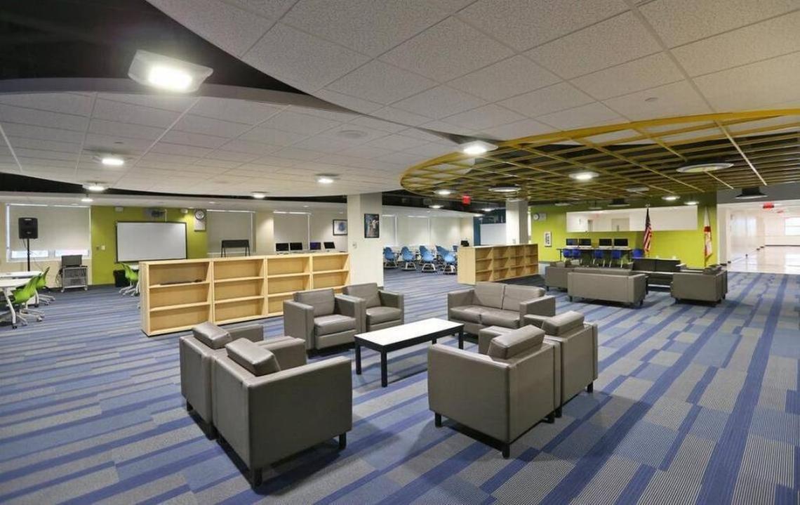 The third floor at MAST Academy in Homestead was recently overhauled with funds from the school improvement bond.