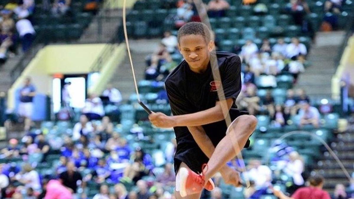 Chris Rosario of the School for Advanced Studies recently competed in the Junior Olympics with his jump-rope team, the Miami Supersonics, and won the overall medal for all events.