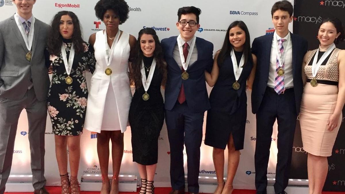 Anthony Amato, Juliana Rodriguez, Maria Salmeron Melendez, Debora Gonzalez, Henry Rosas, Clarissa Castillo, Jonathan Salama and Adheli Gonzalez received Hispanic Heritage Foundation National Youth Awards.